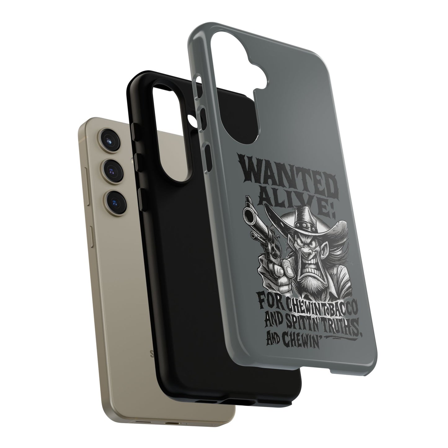 Phone Case — "Wanted Alive!" Cowboy Chewin' Tobacco Graphic