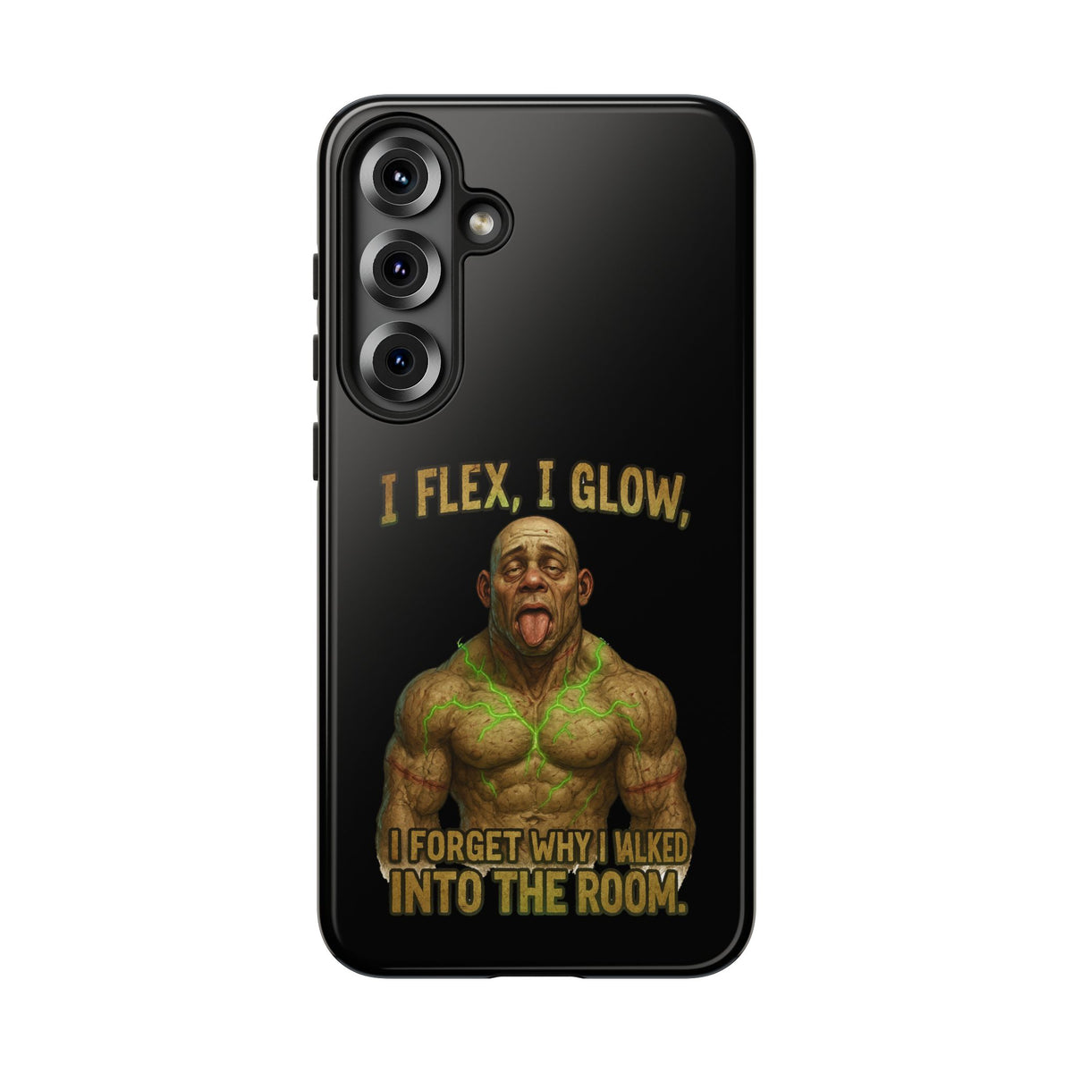 Phone Case — I Flex, I Glow Funny Muscular Guy Phone Cover