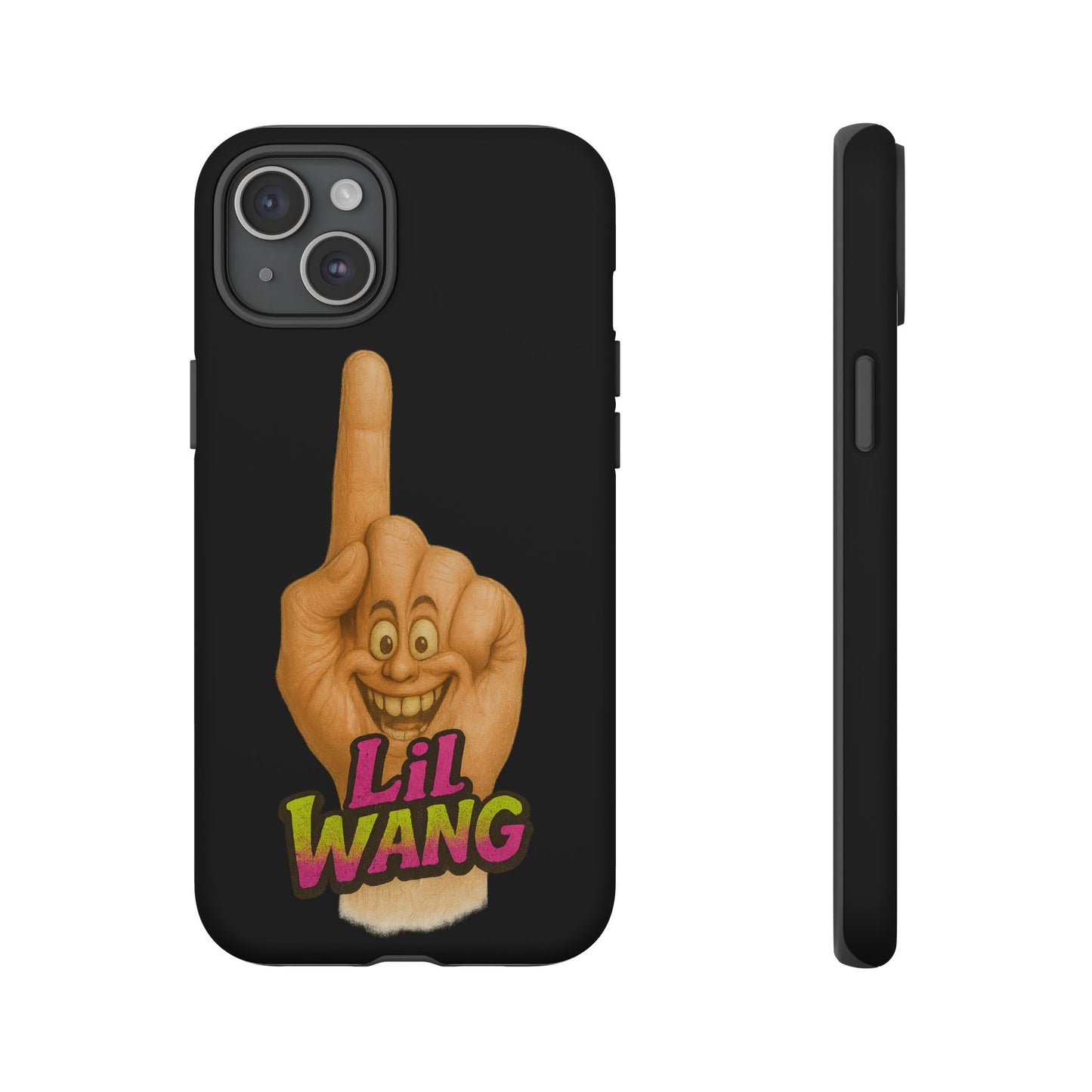 Phone Case — 'Lil Wang' Humorous Middle Finger Character Protective Cover