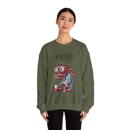 Mondays Zombie Coffee Creature Crewneck Sweatshirt
