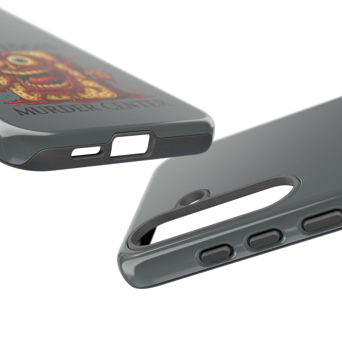 Phone Case — "Crispy Edges. Murder Center." Horror Toast Graphic
