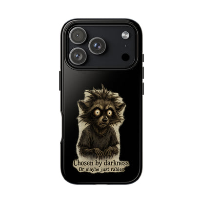 Phone Case — "Chosen by Darkness (Or Maybe Just Rabies)" Cute Creepy Lemur Design