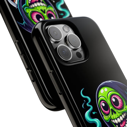Grinning Stoner Grim Reaper Phone Case – Cannabis Skull iPhone Cover