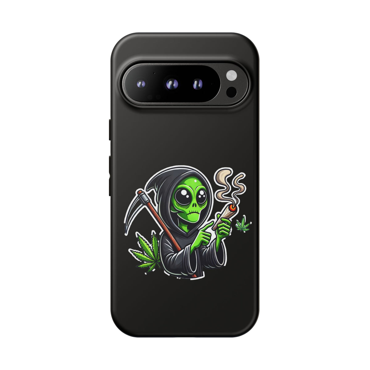 Reaper Alien Phone Case – Cute Grim Reaper Smoking Weed iPhone Case