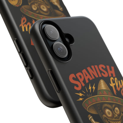 Spanish Fly Tough Phone Case — Retro Skull Sombrero Design