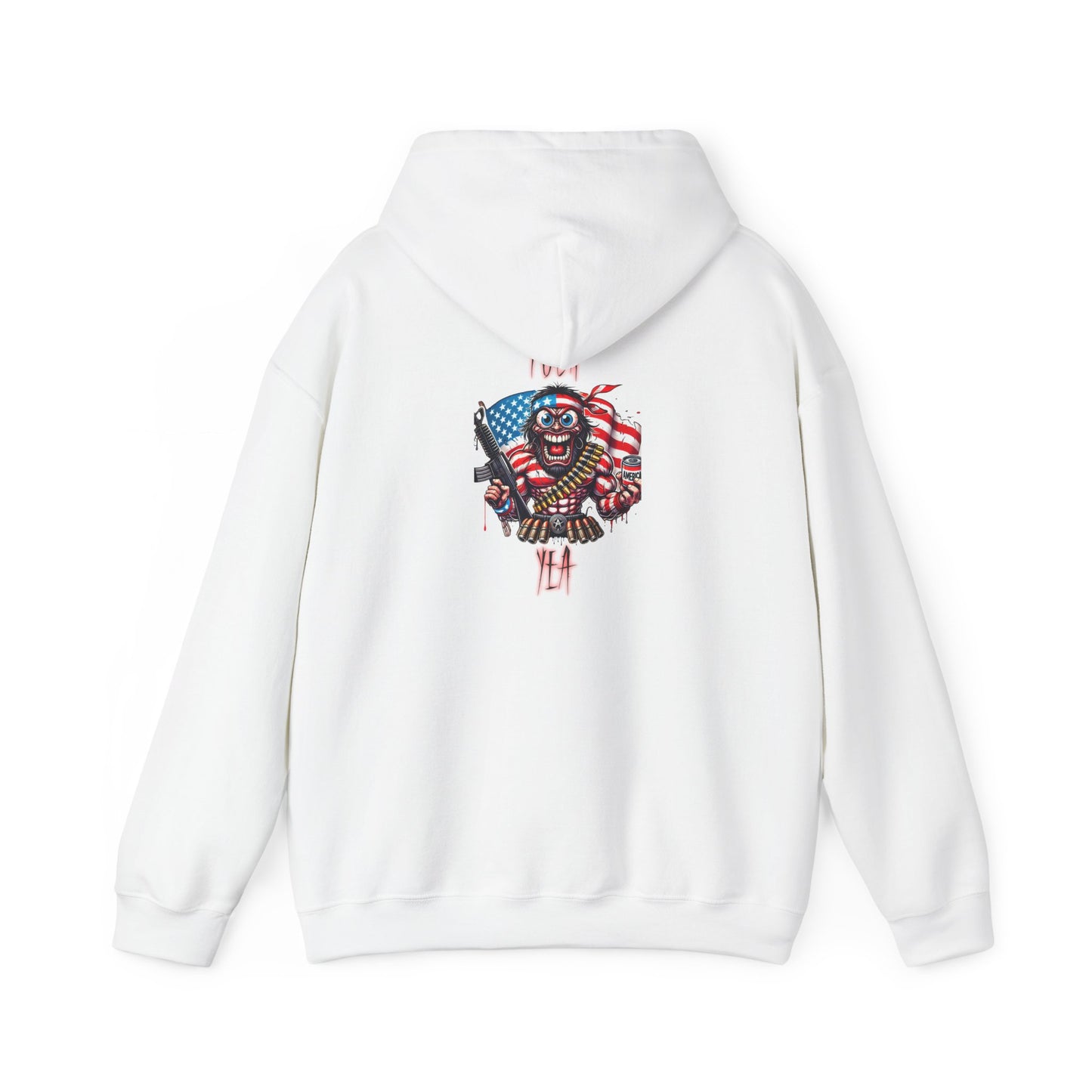 Patriotic Skull & Flag Hoodie – American Eagle Skeleton Graphic Sweatshirt