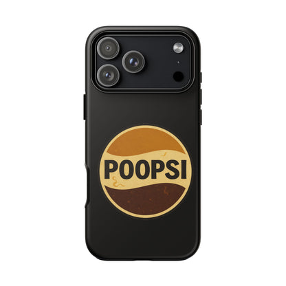 Poopsi Retro Logo Phone Case — Funny Vintage Soda-Inspired iPhone Cover