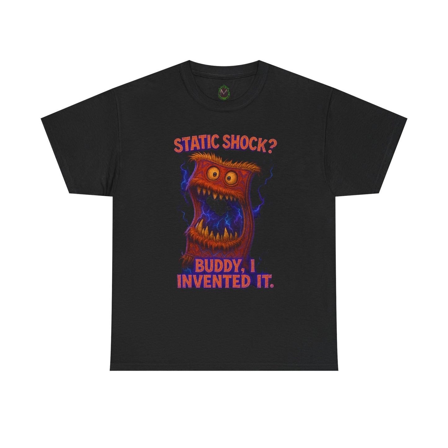 Static Shock? Buddy I Invented It T-Shirt | Retro Monster Graphic