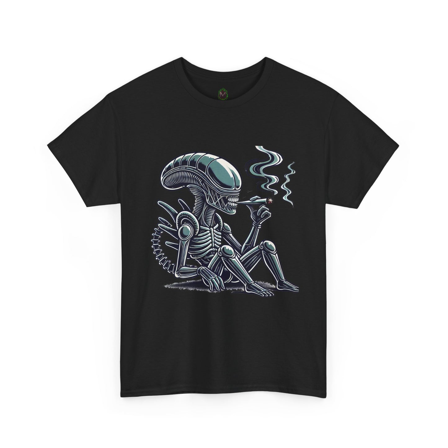 Alien Smoking Graphic Tee — Retro Sci‑Fi Xenomorph T-Shirt