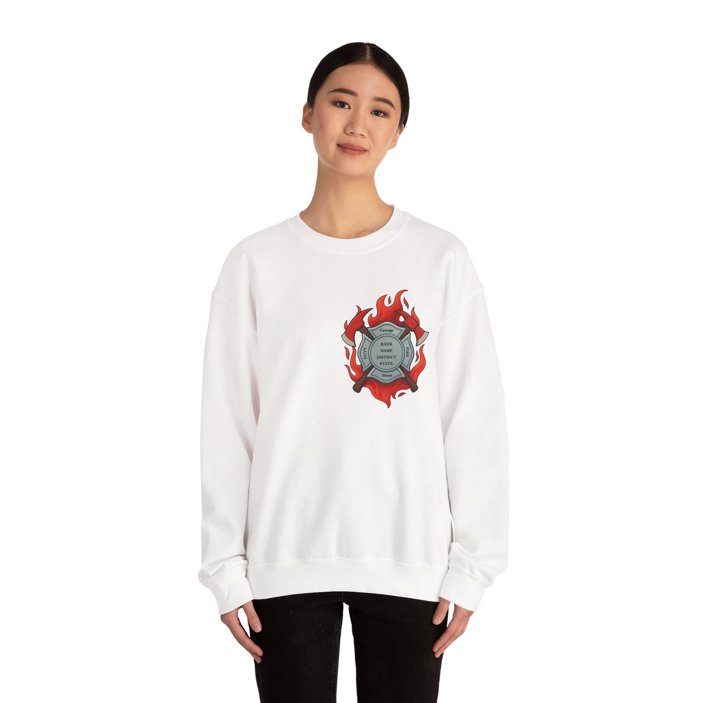 In the Heat of Danger We Hold the Line Crewneck Sweatshirt