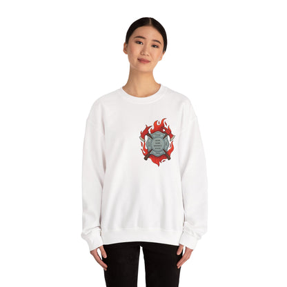 In the Heat of Danger We Hold the Line Crewneck Sweatshirt
