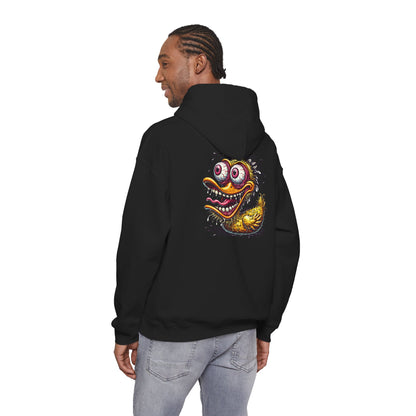 Duck Monster Hoodie — Retro Creepy Cartoon Graphic Pullover