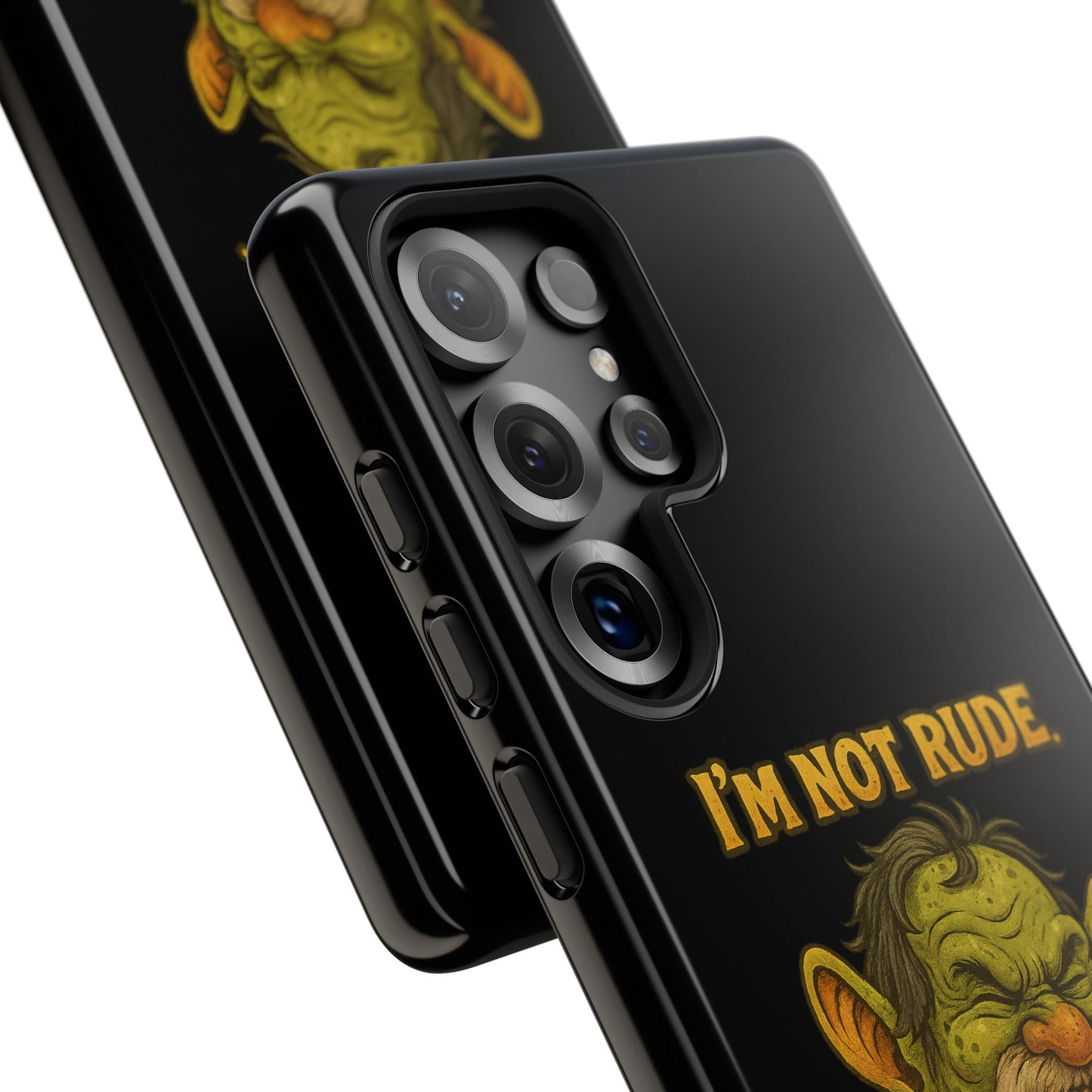 Phone Case – "I'm Not Rude, You're Just Exhausting" Funny Grumpy Troll Protective Cover