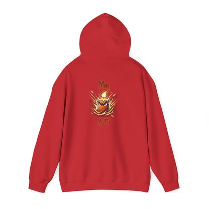 Candle Flame Hoodie — 'Make My Fire' Cozy Graphic Hooded Sweatshirt