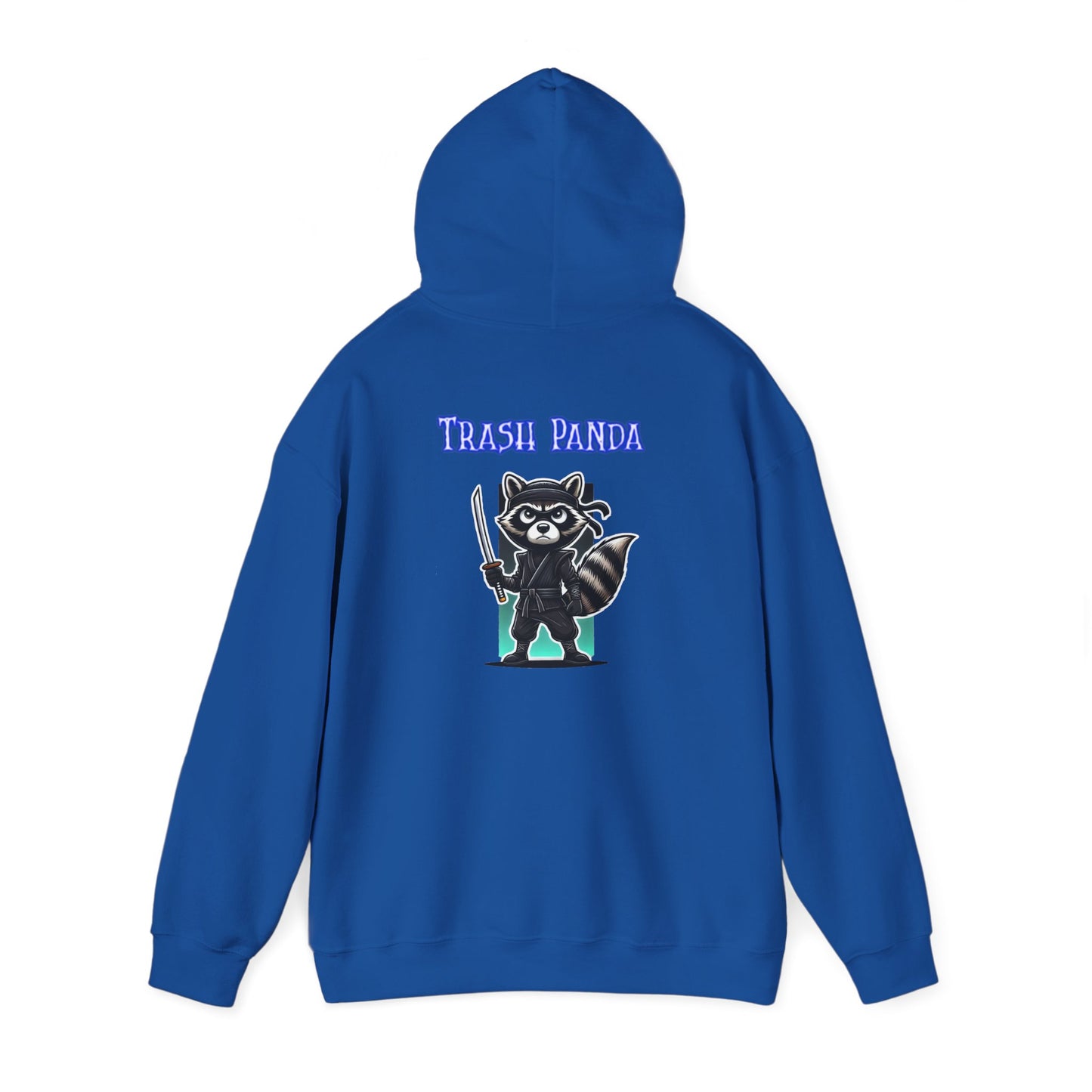Raccoon Samurai Hoodie — "Trash Panda" Graphic Hooded Sweatshirt