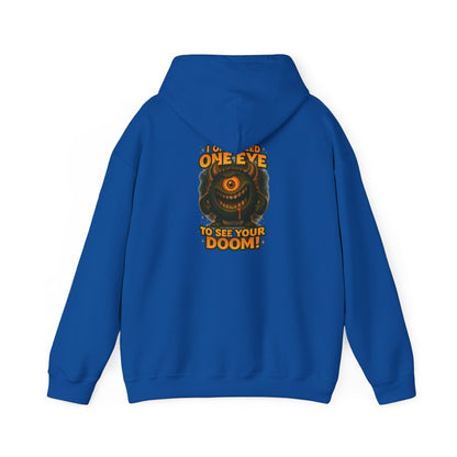Hoodie — 'I Have One Eye to See Your Doom' Cyclops Horror Graphic Hoodie