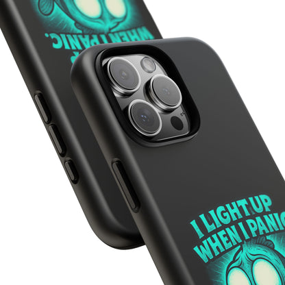 Phone Case — "I Light Up When I Panic" Glow Fish Anxiety Phone Case
