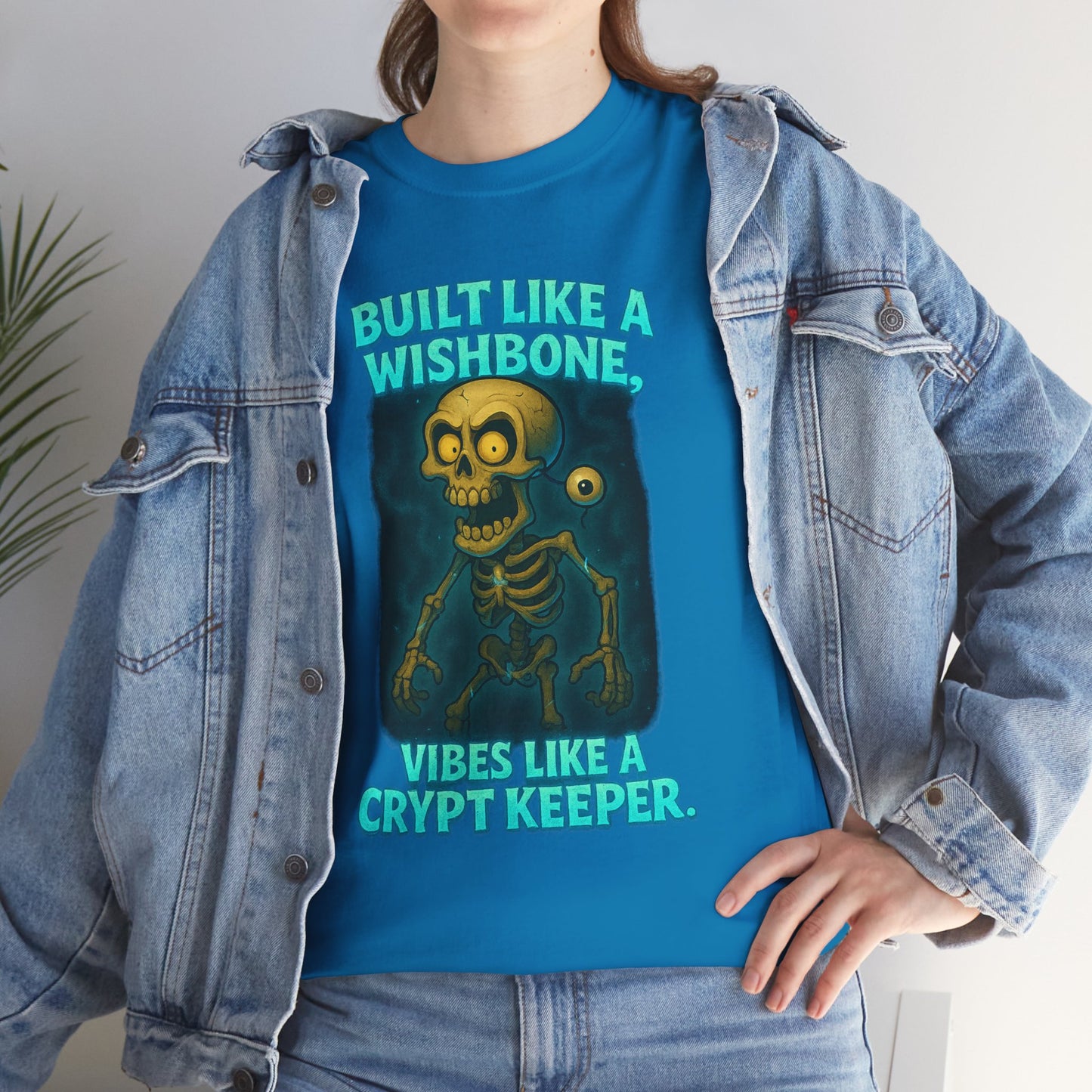 Built Like a Wishbone Skeleton Tee | Creepy Keeper Graphic Shirt