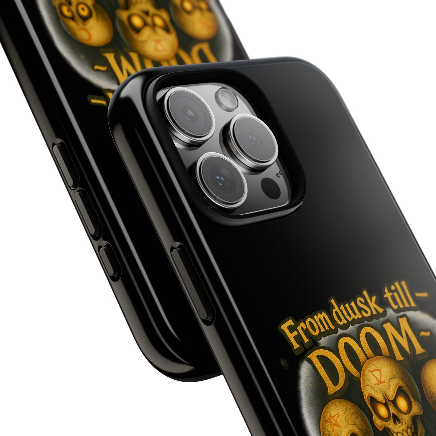 Phone Case — "From Dusk Till Doom We Jam" Skeleton Band Design
