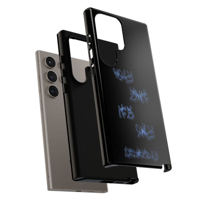 Phone Case — Blue Neon Graffiti "Tough Cases" Protective Cover