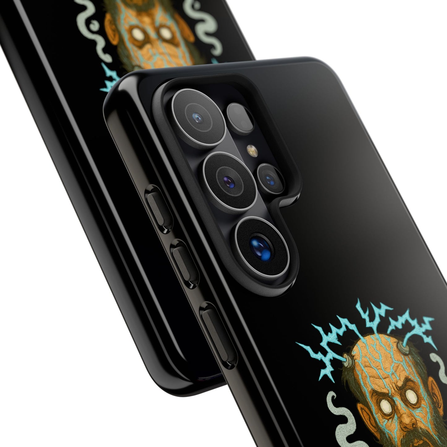 Phone Case — “I’m Not Charged Up… I’m Barely Contained” Electric Horror Design