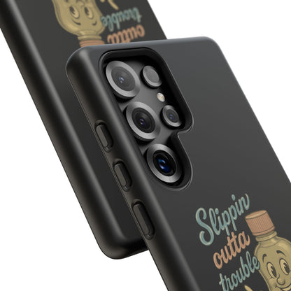 Phone Case — 'Slippin Outta Trouble' Retro Baby Oil Mascot