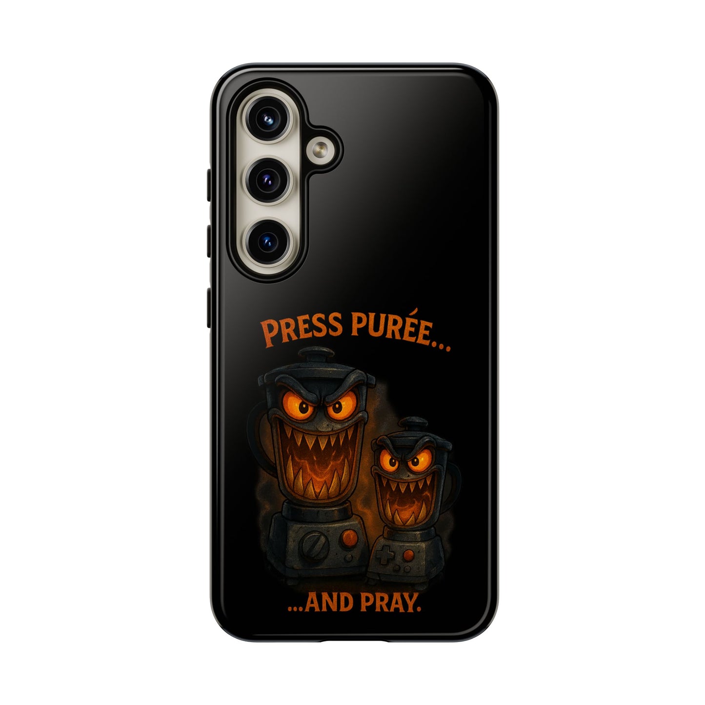 Phone Case - 'Press Purée...and Pray' Halloween Horror Protective Cover