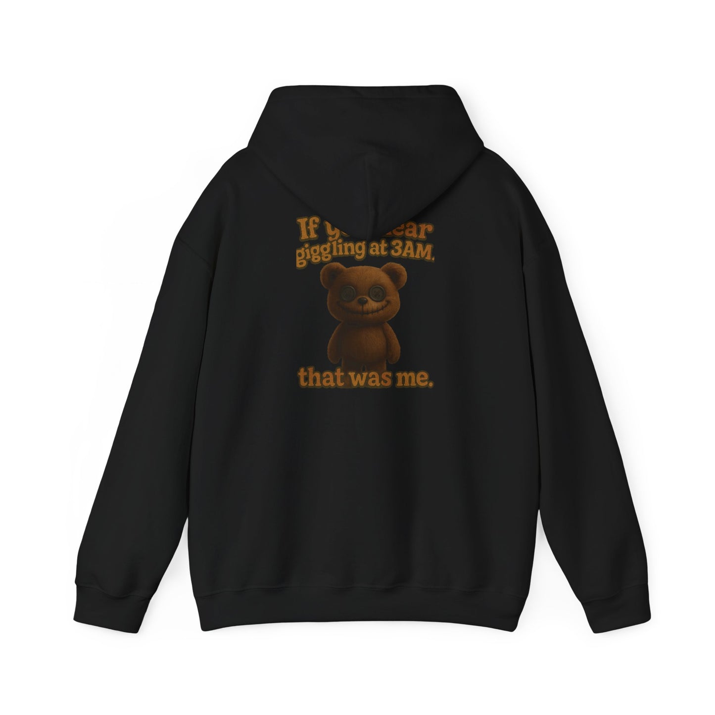 Bear Graphic Hoodie — "It Was Me" Cute Teddy Back Print