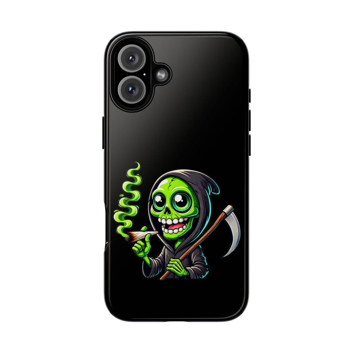 Grinning Green Reaper Phone Case