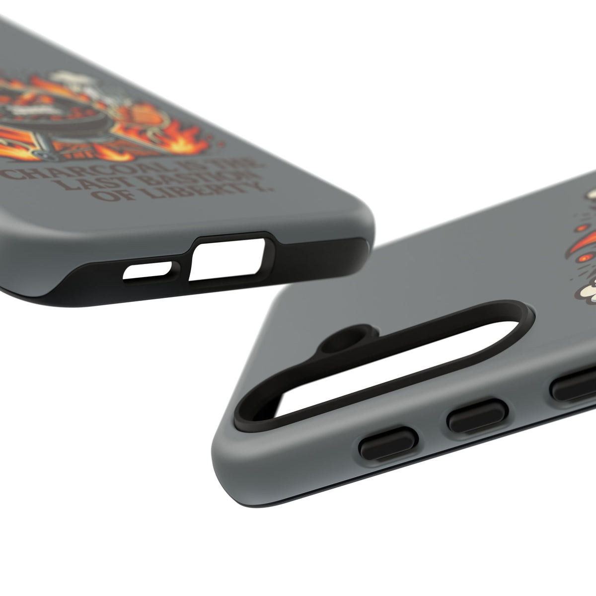Grilling Phone Case — "Charcoal Is the Last Bastion of Liberty" BBQ Design