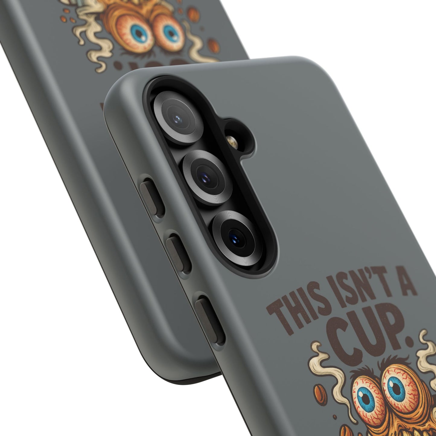 Phone Case — "This Isn't a Cup, It's a Cry for Help" Funny Coffee Monster Design