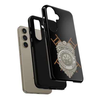 Firefighter Badge Tough Phone Case — Firefighter Helmet & Ladders Protective Case