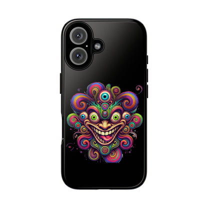 Psychedelic Jester Phone Case — Colorful Creepy Clown Tough Case