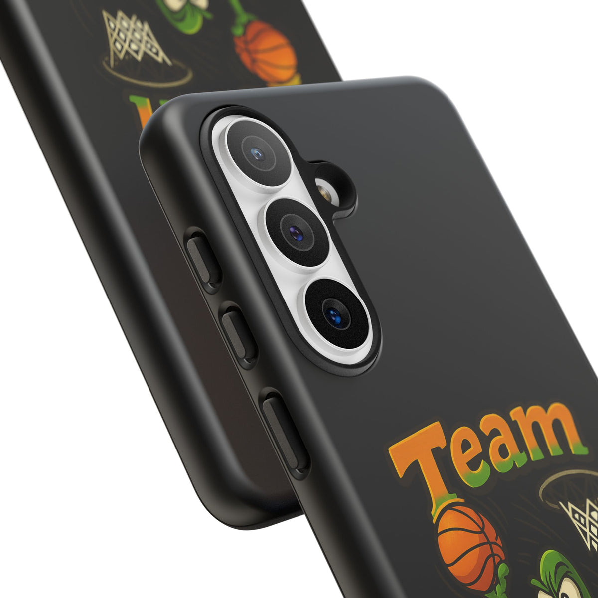 Team Player Basketball Phone Case — Cute Cartoon Pickle Dunk Phone Cover