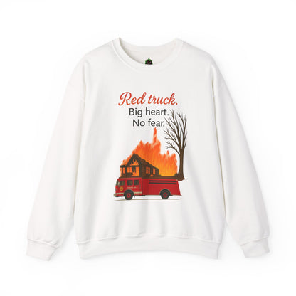 Red Truck Big Heart No Fear Crewneck Sweatshirt