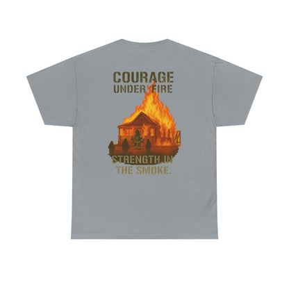Strength in the Smoke – Courage Firefighter Tee