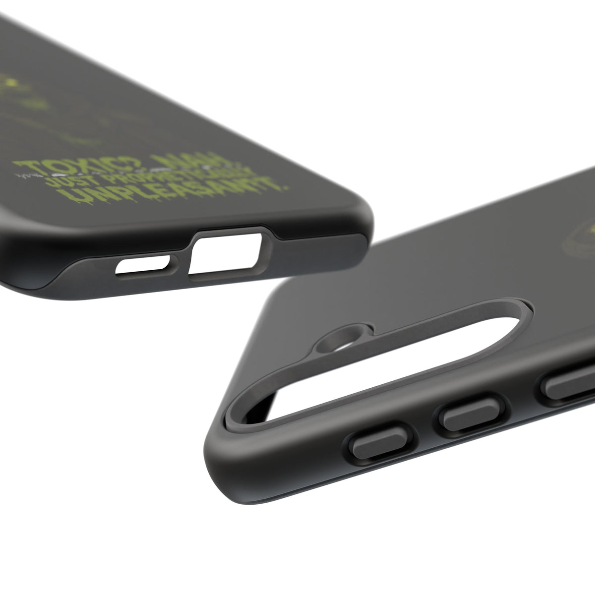 Phone Case — 'Toxic? Nah, Just Prophetically Unpleasant' Neon Grim Reaper Protective Cover