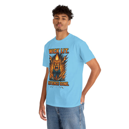Wick Lit Candle Rage Tee | Patience Gone Graphic T-Shirt