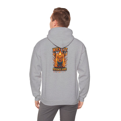 Patience Gone Hoodie — Fiery Roaring Bear Graphic Sweatshirt
