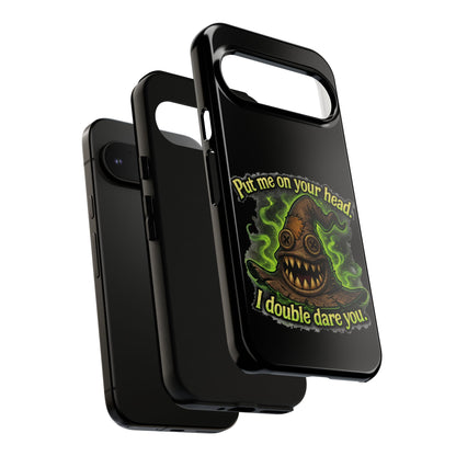 Phone Case — 'Put Me On Your Head, I Double Dare You' Witch Hat Horror Design
