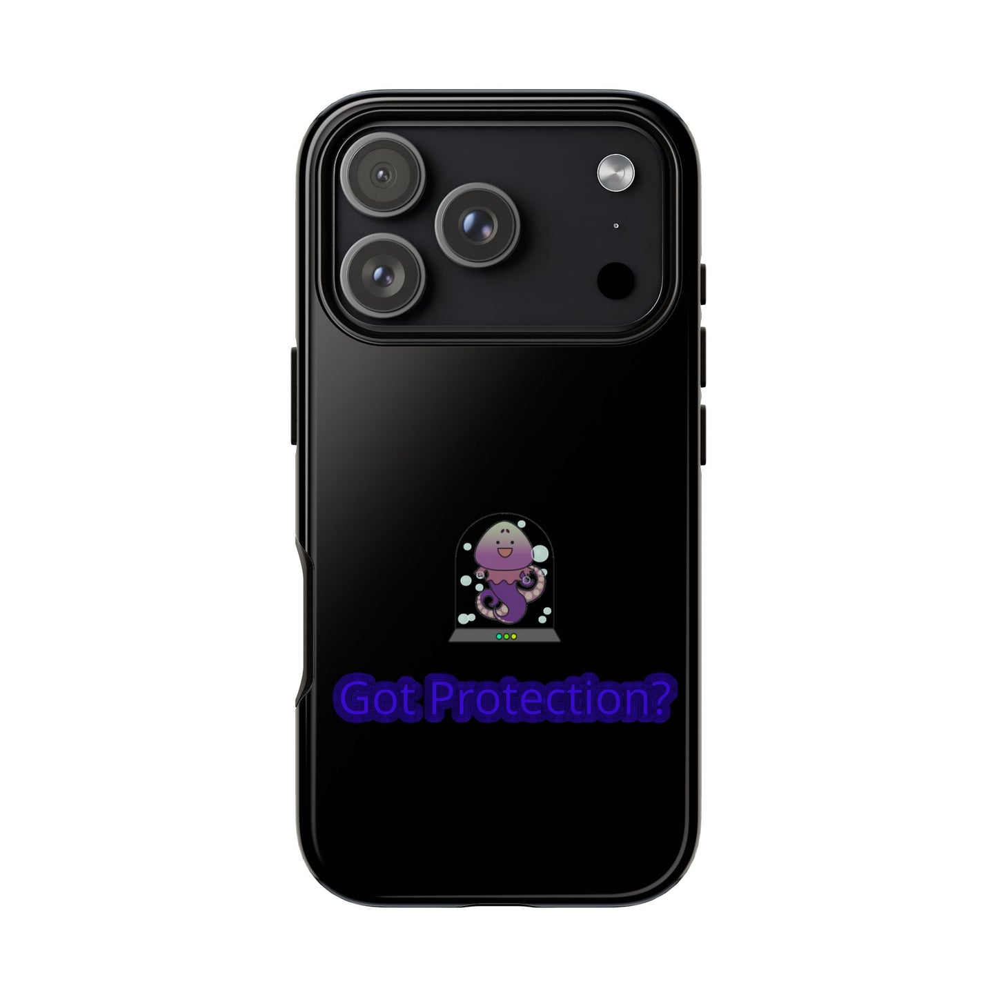 Phone Case — 'Got Protection?' Cute Purple Alien Anti-Shock Protective Cover