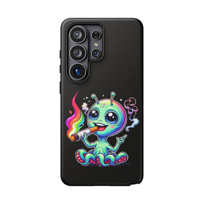 Alien Smoking Rainbow Joint Phone Case — Cute Psychedelic Cannabis iPhone Cover