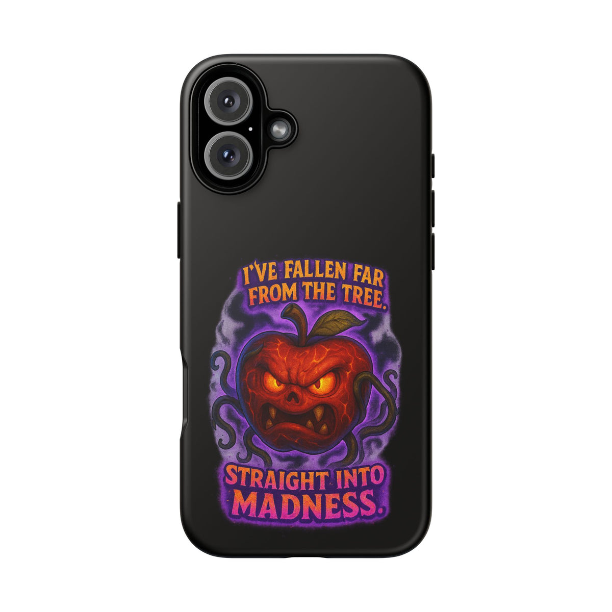 Phone Case — 'I've Fallen Far From the Tree, Straight Into Madness' Pumpkin Horror Design