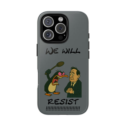 Phone Case - "We Will Resist" Cartoon Protest Design