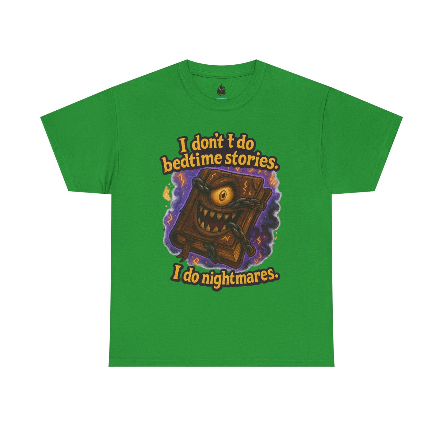 Nightmarish Monster Book tee | I don't do bedtime stories design