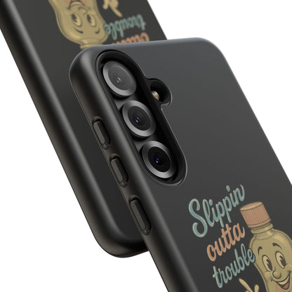 Phone Case — 'Slippin Outta Trouble' Retro Baby Oil Mascot