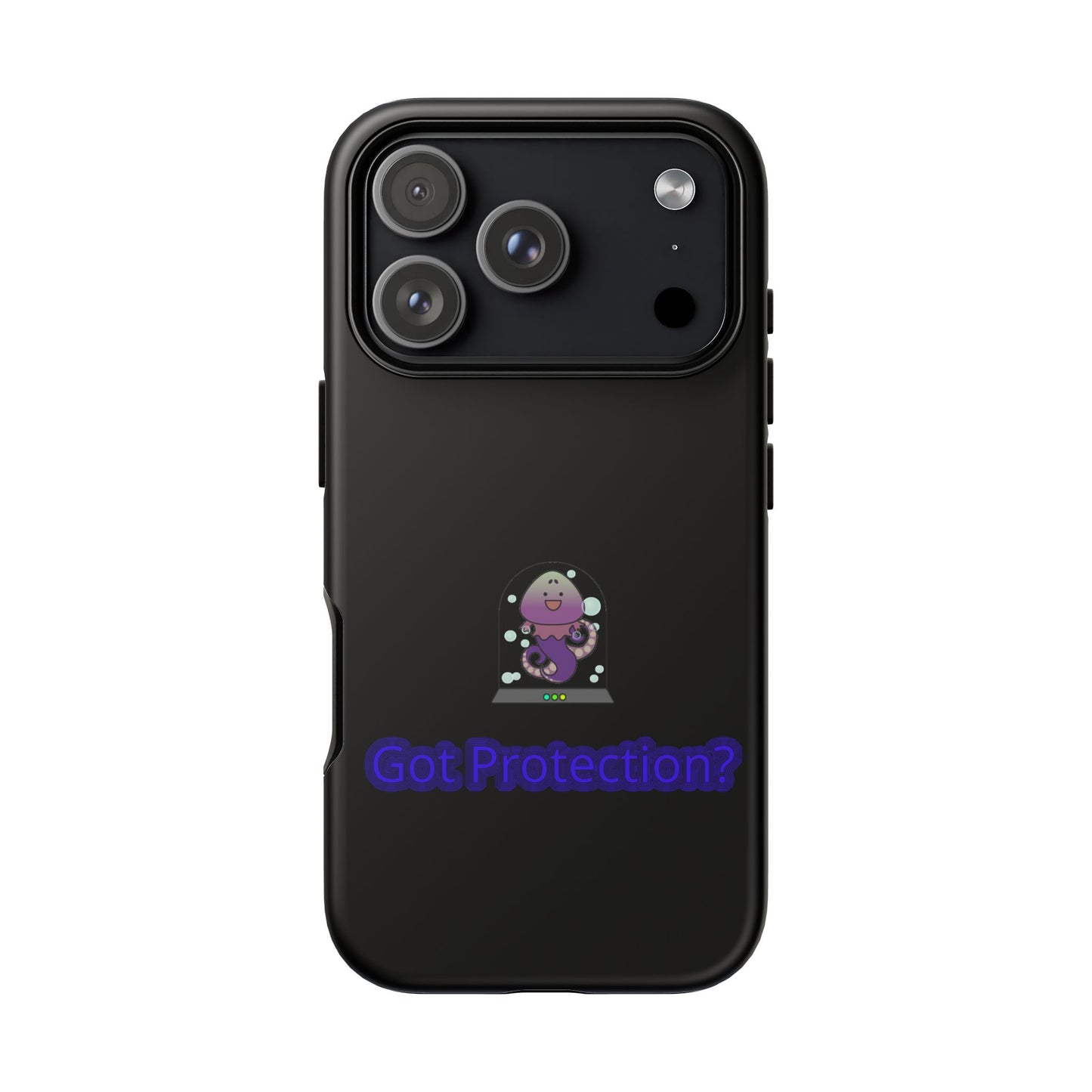 Phone Case — 'Got Protection?' Cute Purple Alien Anti-Shock Protective Cover