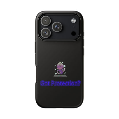 Phone Case — 'Got Protection?' Cute Purple Alien Anti-Shock Protective Cover