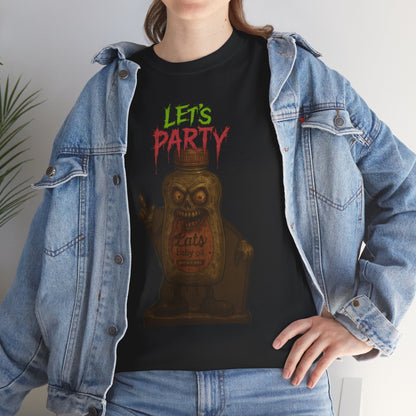 Let’s Party – Zombie Baby Oil Bottle Horror T-Shirt