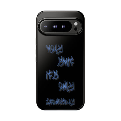 Phone Case — Blue Neon Graffiti "Tough Cases" Protective Cover